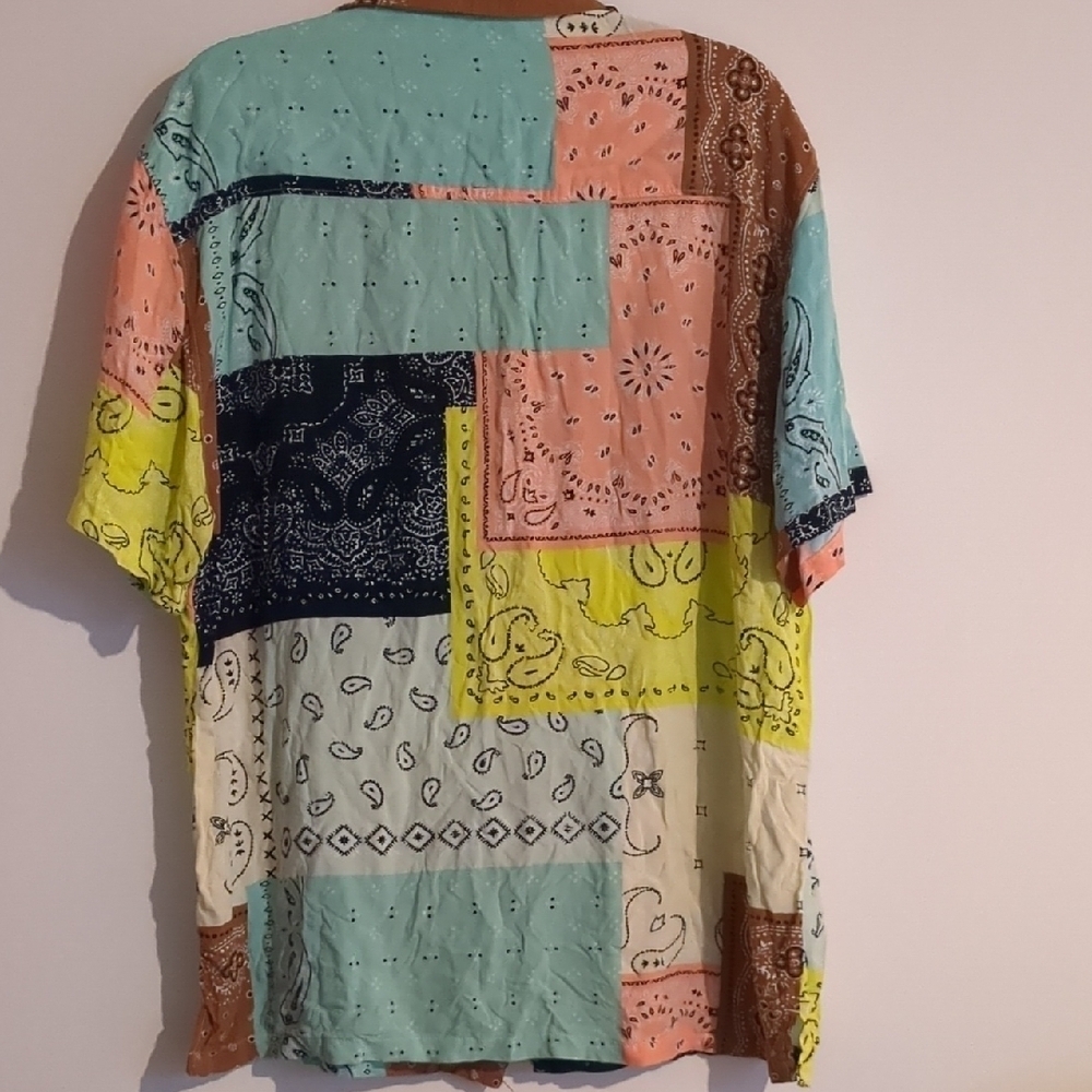 Patchwork Multicolor Men's Shirt - Picture 3 of 3